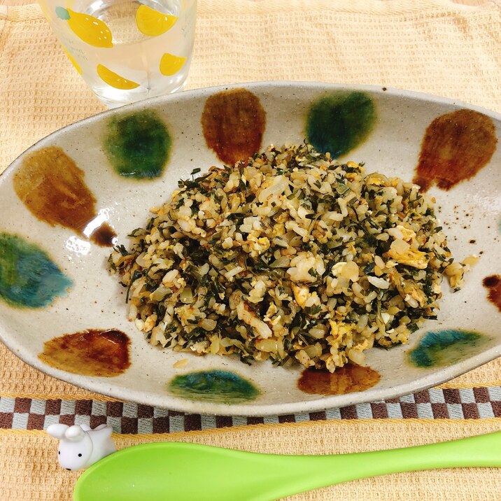 人参の葉ふりかけ炒飯(潰瘍性大腸炎◎)